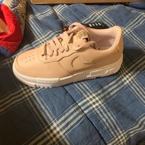 Blush pink Air Force one shoes